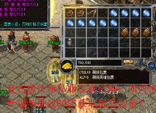 ���Ű洫��˽����ұ�֪����ο�����������սBOSS��ȡ��Ʒװ����