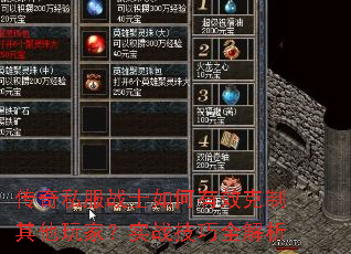 传奇私服战士如何有效克制其他玩家?实战技巧全解析 传奇私服战士如何有效克制其他玩家?实战技巧全解析