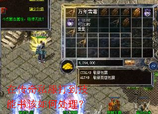 在传奇私服打到技能书该如何处理? 在传奇私服打到技能书该如何处理?