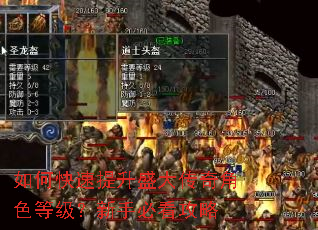 如何快速提升盛大传奇角色等级?新手必看攻略 如何快速提升盛大传奇角色等级?新手必看攻略